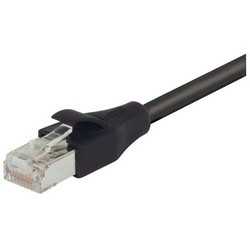屏蔽6类线缆，RJ45/RJ45，PVC护套，黑，3英尺（0.9米）的图片